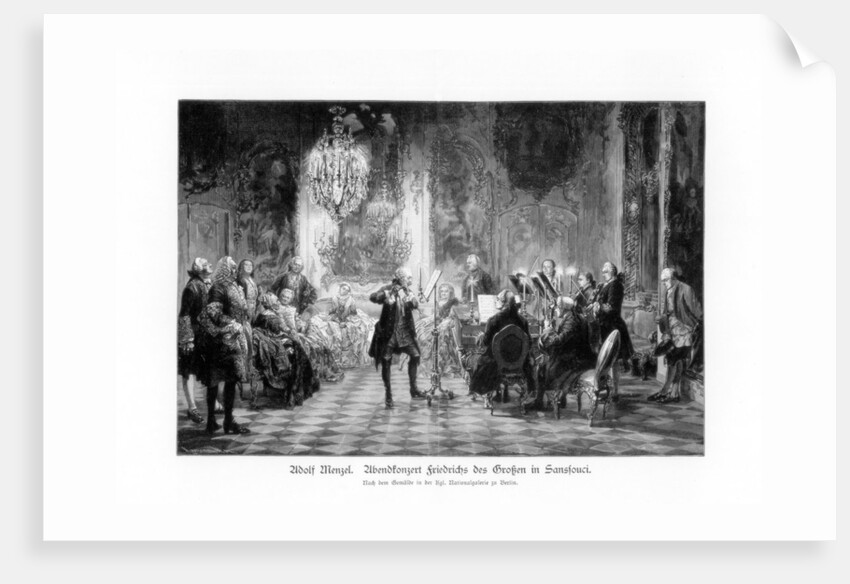 Fredrick Great Concert At Sanssouci by Adolph Menzel
