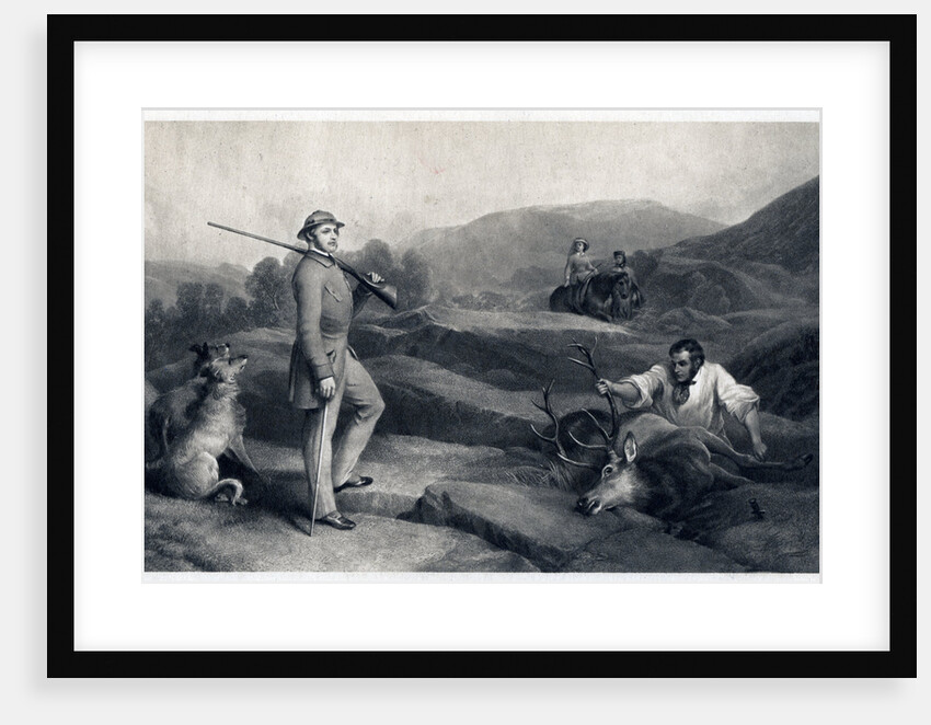 Prince Albert stag hunting by Edwin Henry Landseer