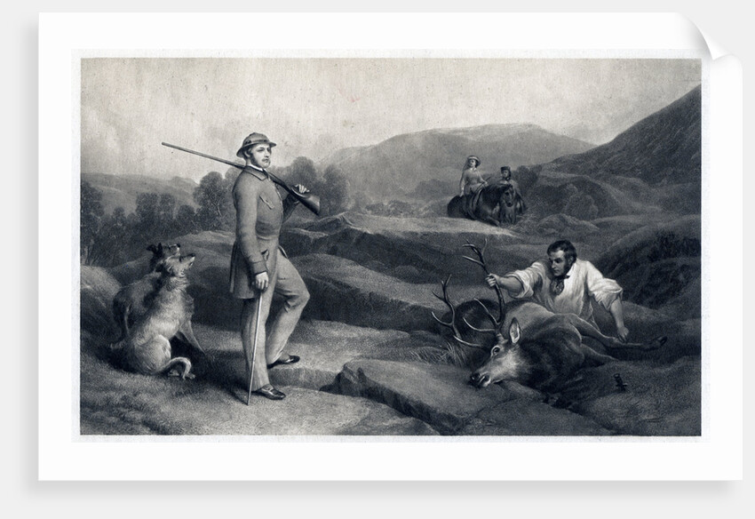Prince Albert stag hunting by Edwin Henry Landseer