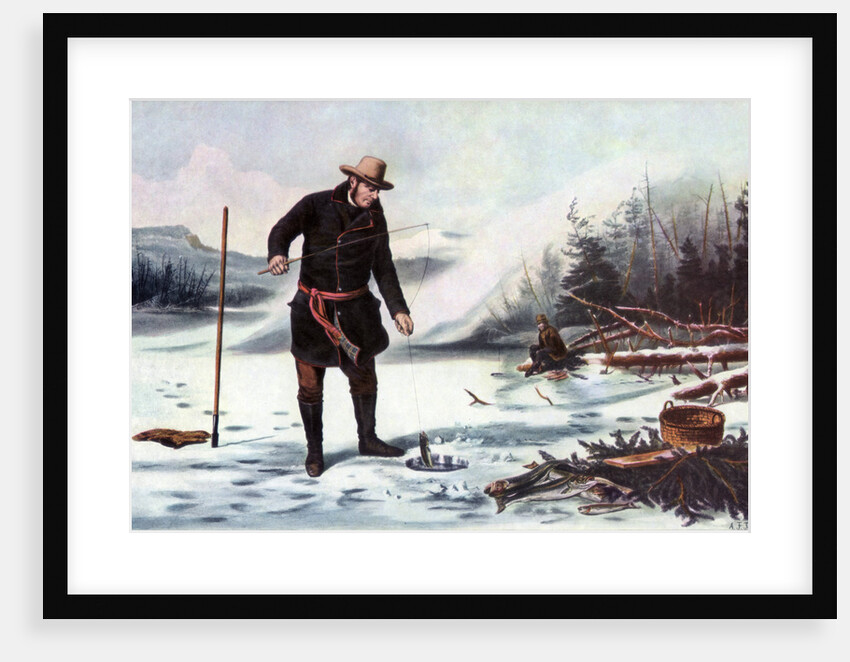 Trout Fishing on Chateaugay Lake, American Winter Sports by Arthur Fitzwilliam Tait