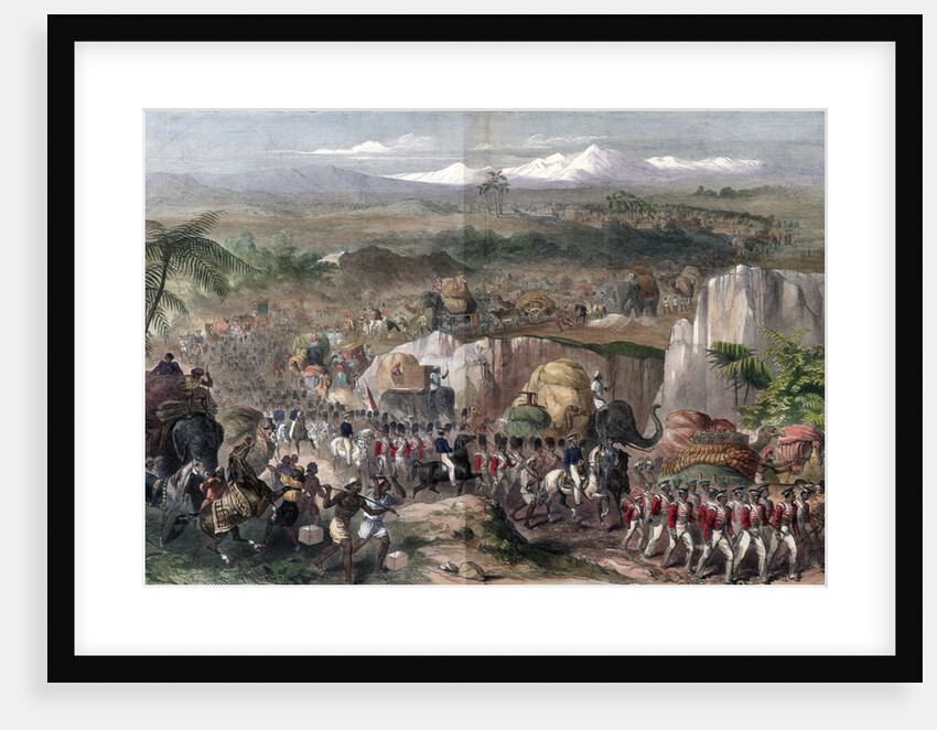 March of troops in India by Anonymous