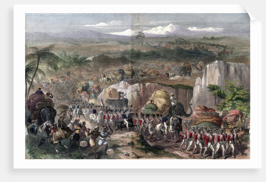 March of troops in India by Anonymous