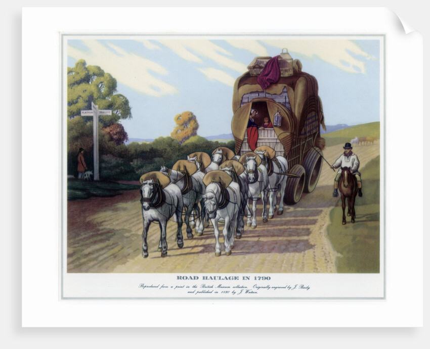 Road Haulage in 1790 by J Baily