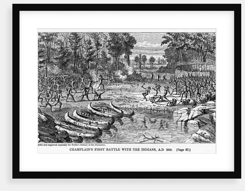 Champlain's First Battle with the Indians, AD 1609 by Anonymous