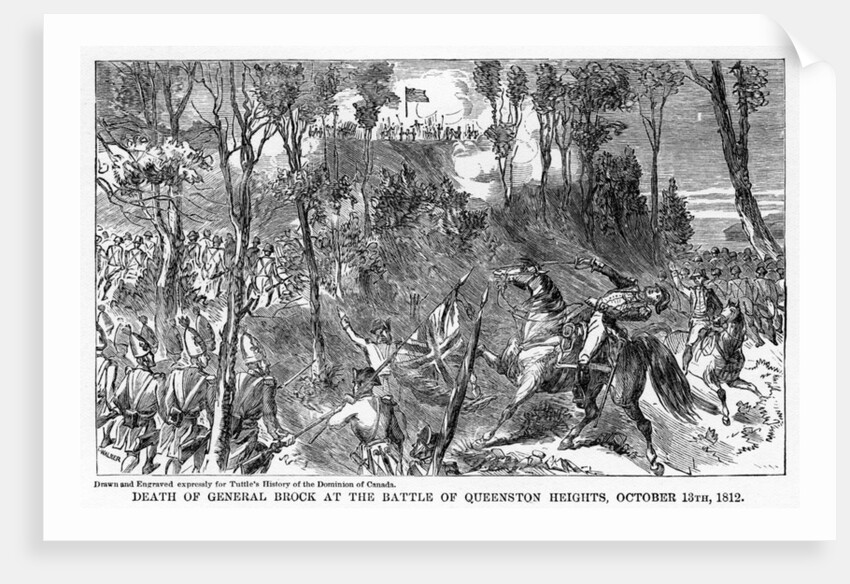 Death of General Brock at the Battle of Queenston Heights, October 13th by Anonymous