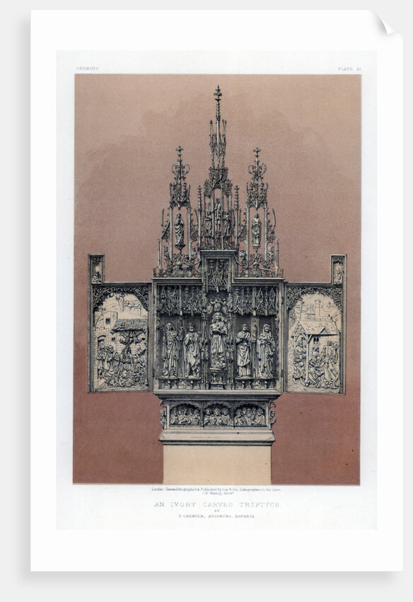 An Ivory Carved Triptych by John Burley Waring