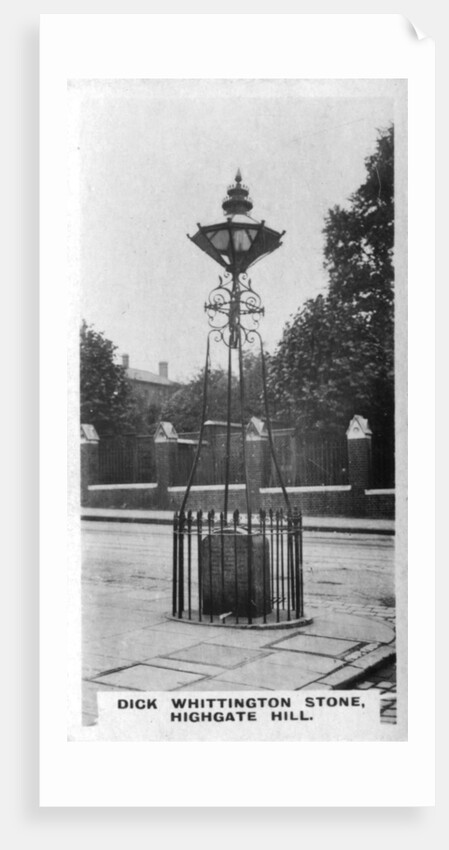Dick Whittington Stone, Highgate Hill, London by Anonymous