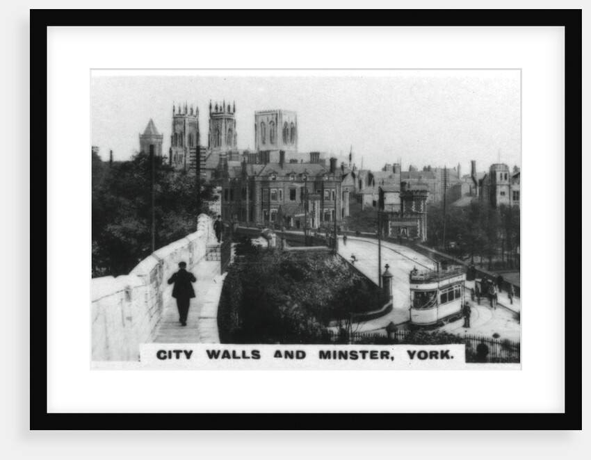 City walls and Minster, York by Anonymous