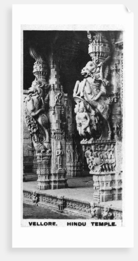 The front hall of a Hindu temple, Vellore, India by Anonymous