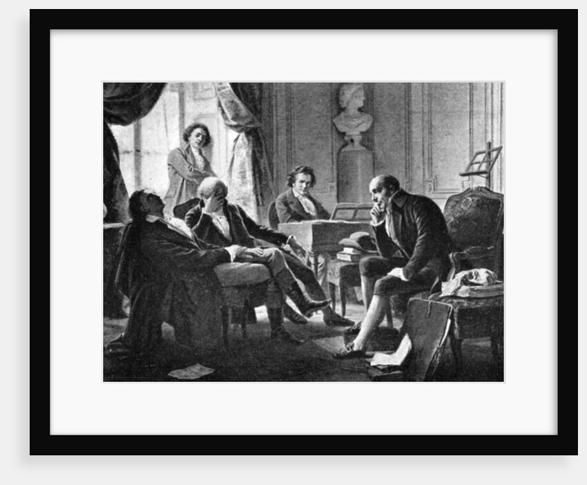Ludwig van Beethoven and his friends, (1770-1827), German composer by Anonymous