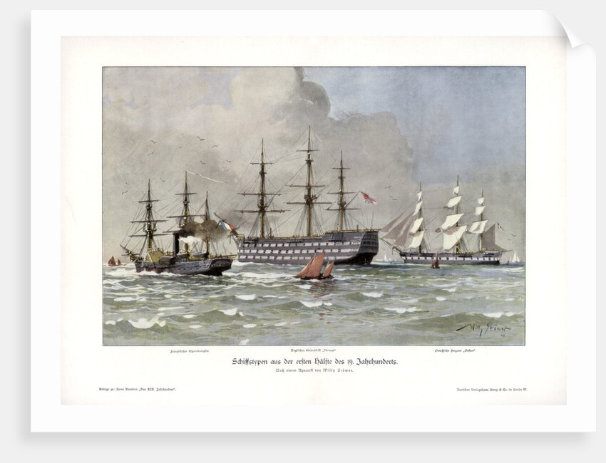 Ship types from the first half of the 19th century by Willy Stower