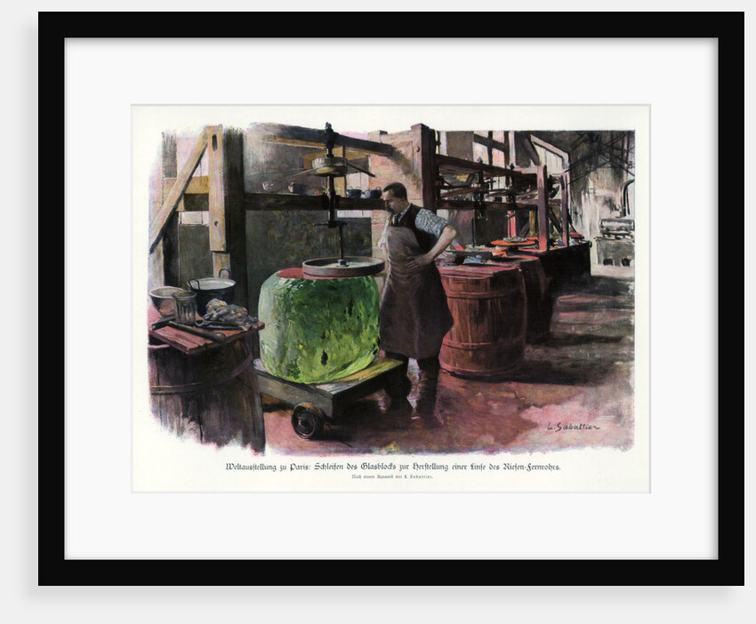 Lens manufacture, Paris World Exposition by L Sabattier