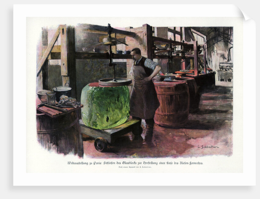Lens manufacture, Paris World Exposition by L Sabattier