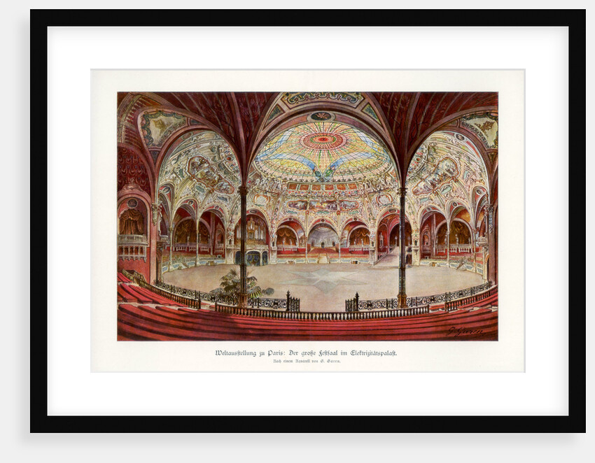The Great Ballroom in the Palace of Electricity, Paris World Exposition by G Garen