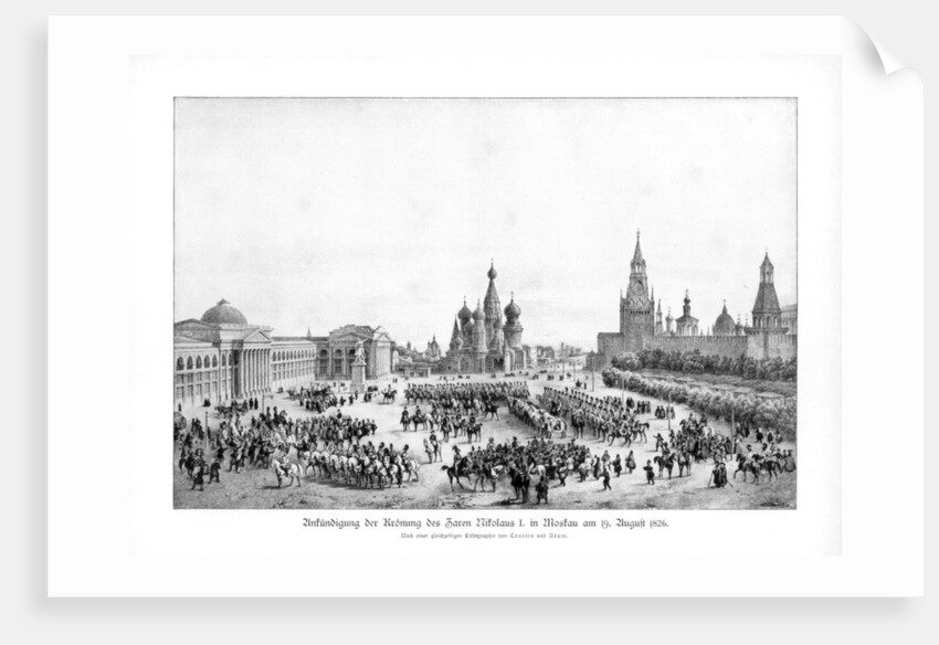 Tsar Nicholas I of Russia in Moscow by Anonymous