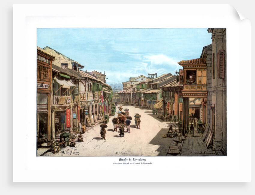 A street in Hong Kong by Anonymous