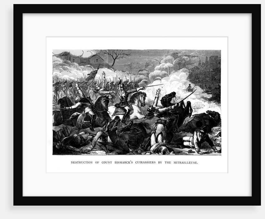 Destruction of Count Bismarck's Cuirassiers by the Mitrailleuse by Anonymous