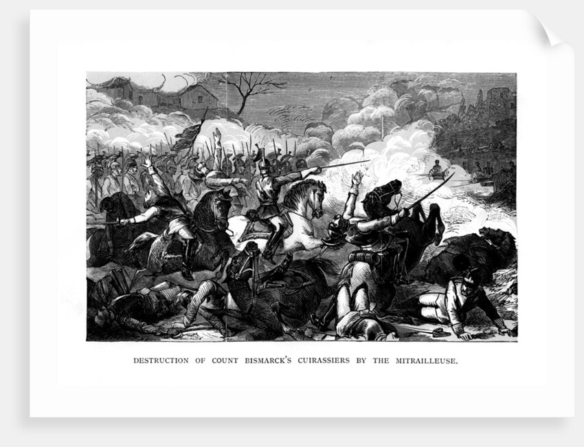 Destruction of Count Bismarck's Cuirassiers by the Mitrailleuse by Anonymous