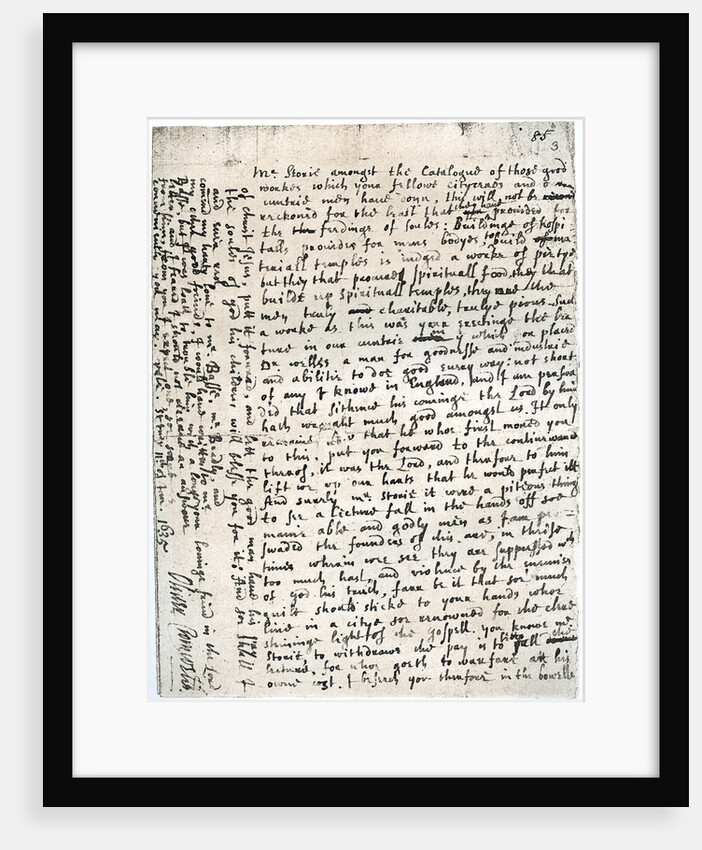 A letter to a Mr Storie by Oliver Cromwell, St Ives, 11 January by Anonymous