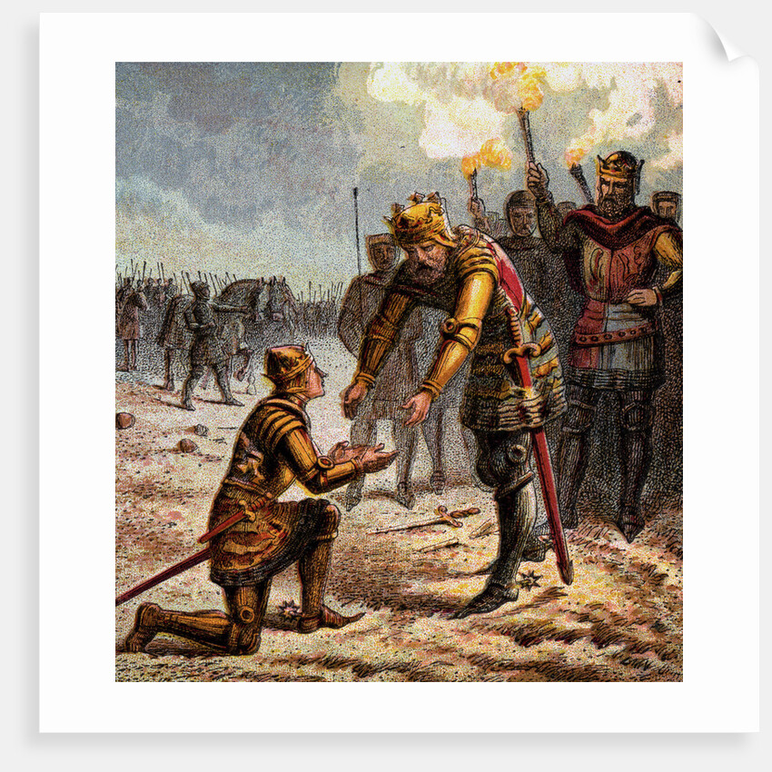 The Black Prince At Crecy by Anonymous