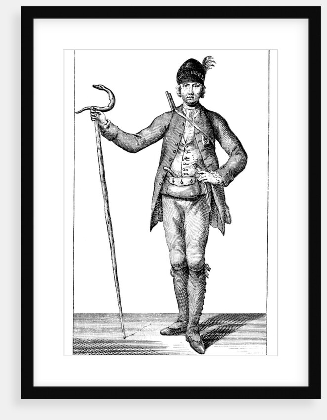 James Boswell, esq in the dress of an armed Corsican Chief, 1769. by James Wale