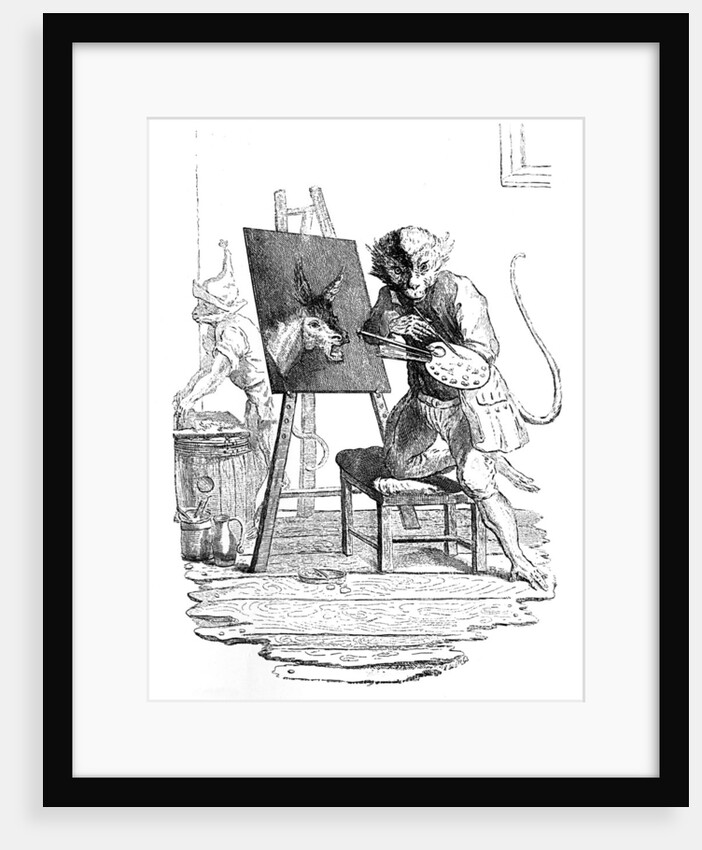 An Ape painting an Ass by George Bickham