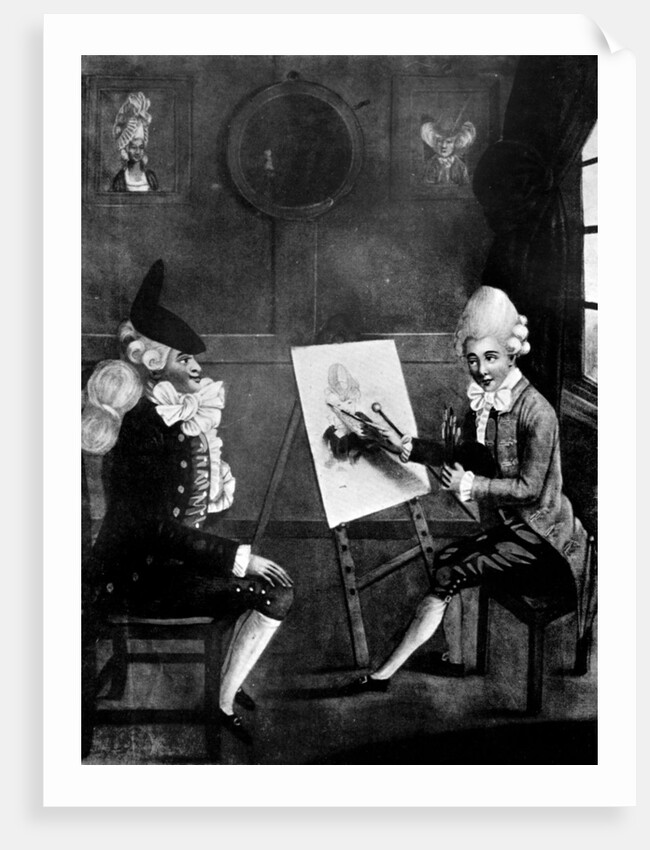 The Macaroni Painter, or Billy Dimple sitting for his picture by Robert Dighton