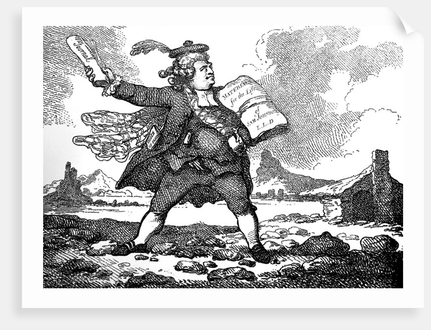 The Journalist with a view of Auchinleck or The Land of Stones by Thomas Rowlandson