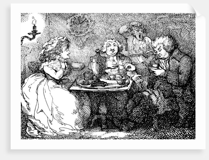 James Boswell, his wife, and Dr Johnson at tea in Edinburgh by Thomas Rowlandson