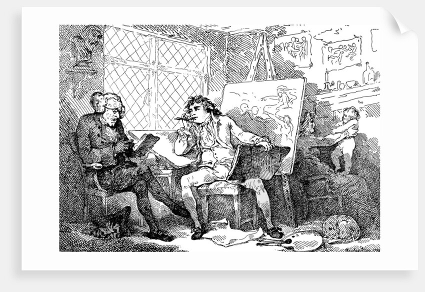 The Historian animating the mind of a young painter by Thomas Rowlandson