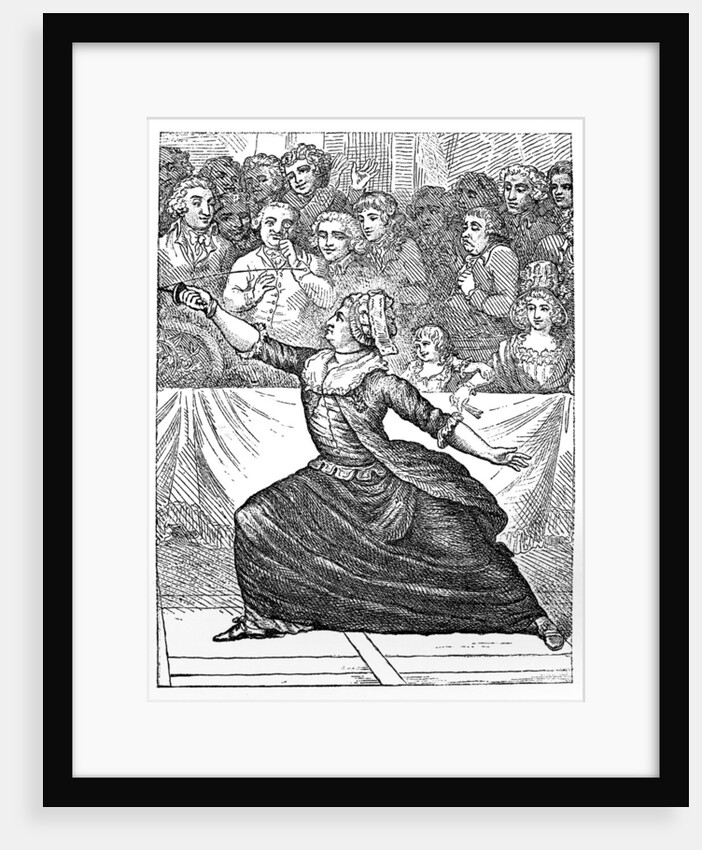 Mlle la Chevaliere d'Eon de Beaumont fencing by Anonymous