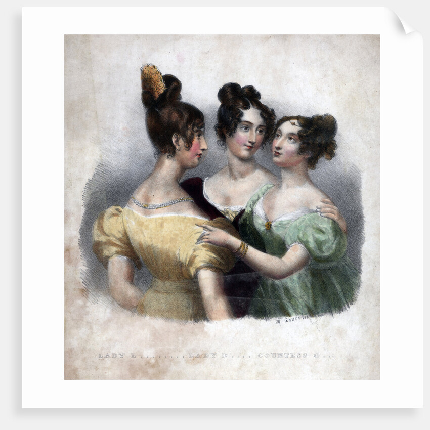 Three 19th century ladies by Maxim Gauci