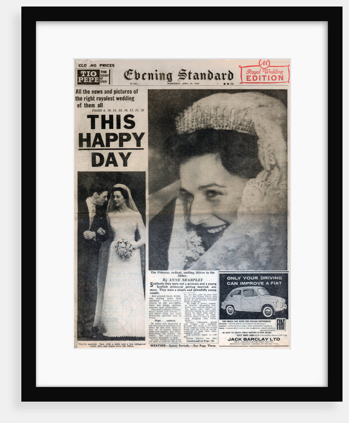 Marriage of Princess Alexandra and Angus Ogilvy by Anonymous