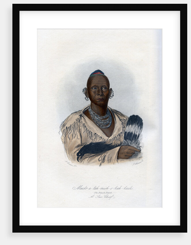 Muck-a-tah-mish-o-kah-kaik, The Black Hawk, A Sac Chief by Harris
