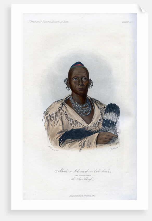Muck-a-tah-mish-o-kah-kaik, The Black Hawk, A Sac Chief by Harris