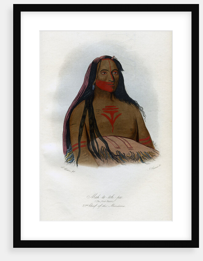 Mah-to-toh-pa, (The Four Bears), 2nd Chief of the Mandans by Harris