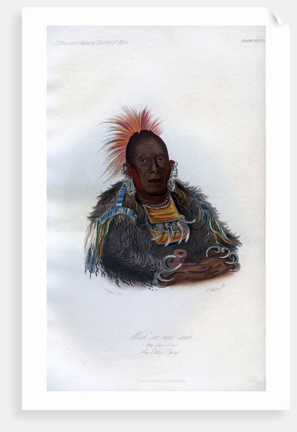 Wah-ro-nee-sah', The Surrounder, An Otoe Chief by Harris