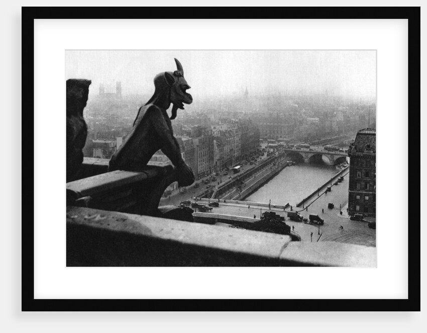 The River Seine seen from a tower of Notre Dame, Paris by Ernest Flammarion