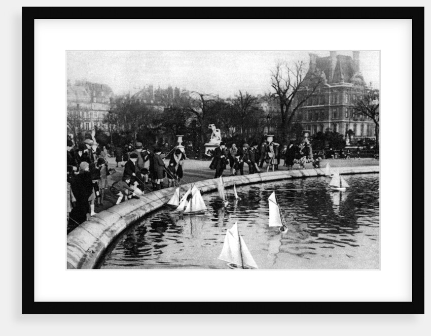 Toy boats at the Tuileries Gardens, Paris by Ernest Flammarion