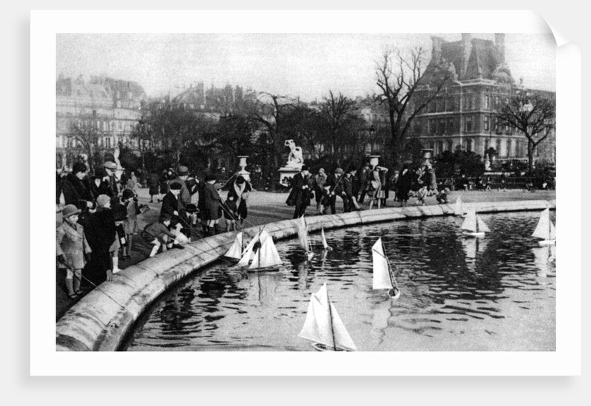 Toy boats at the Tuileries Gardens, Paris by Ernest Flammarion