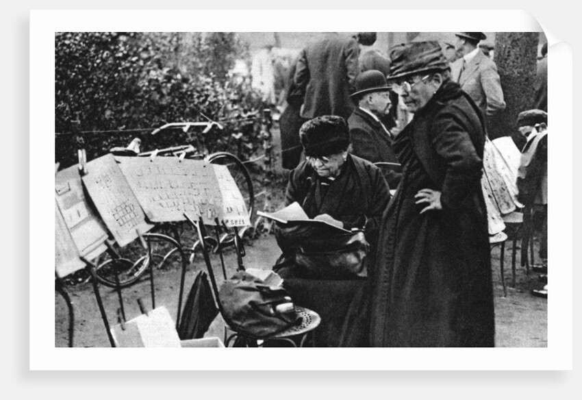 Stamp sellers in the Champs Elysees, Paris by Ernest Flammarion