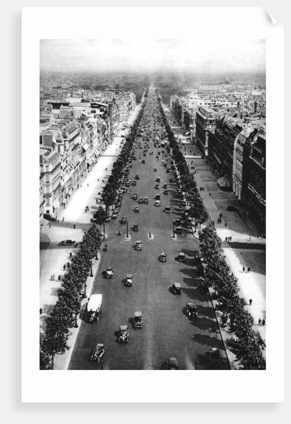 View of the Avenue des Champs Elysees, Paris by Ernest Flammarion