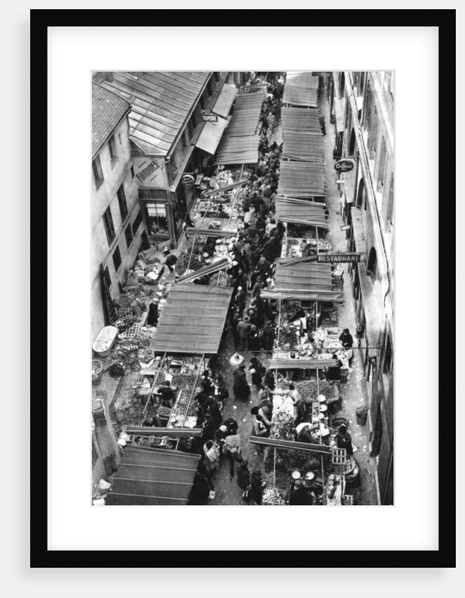 The picturesque market in Passage Berryer, Paris by Ernest Flammarion