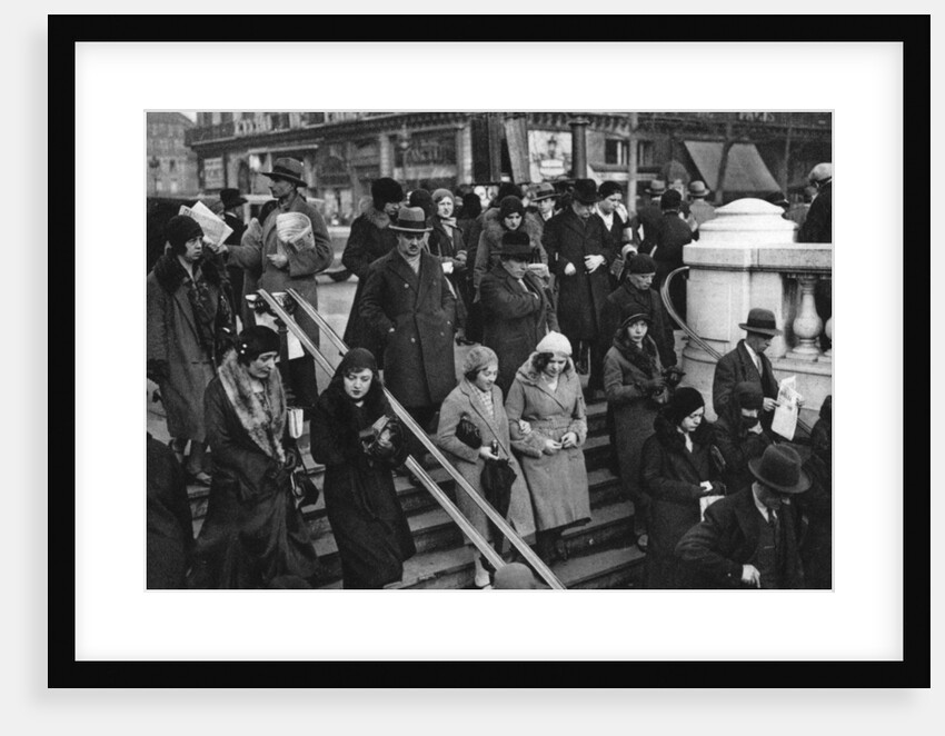 Entrance to a Metro station, Paris by Ernest Flammarion