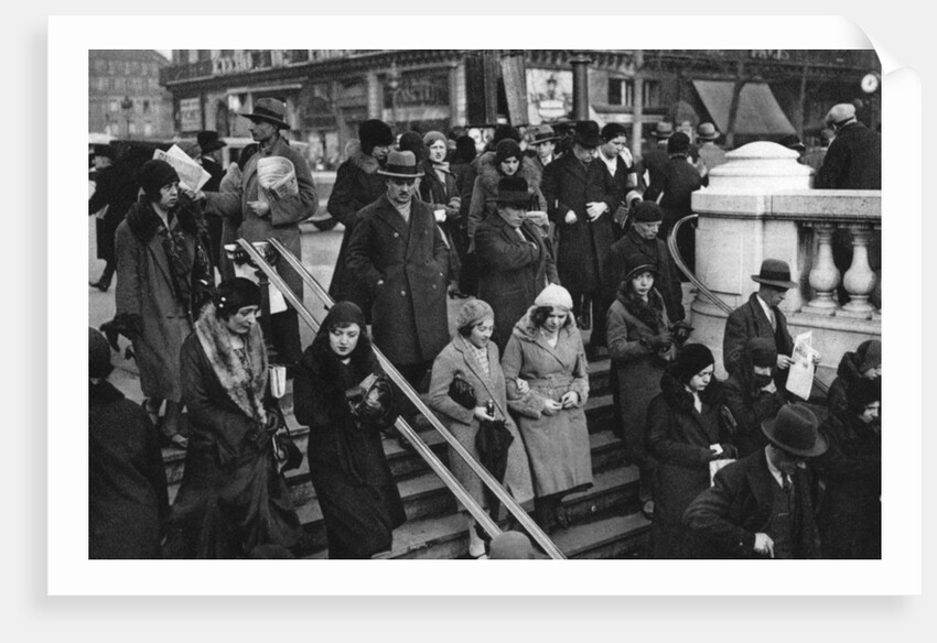 Entrance to a Metro station, Paris by Ernest Flammarion