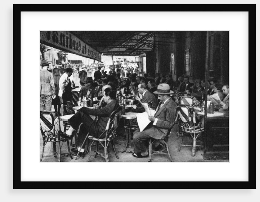 People at a pavement cafe, Paris by Ernest Flammarion