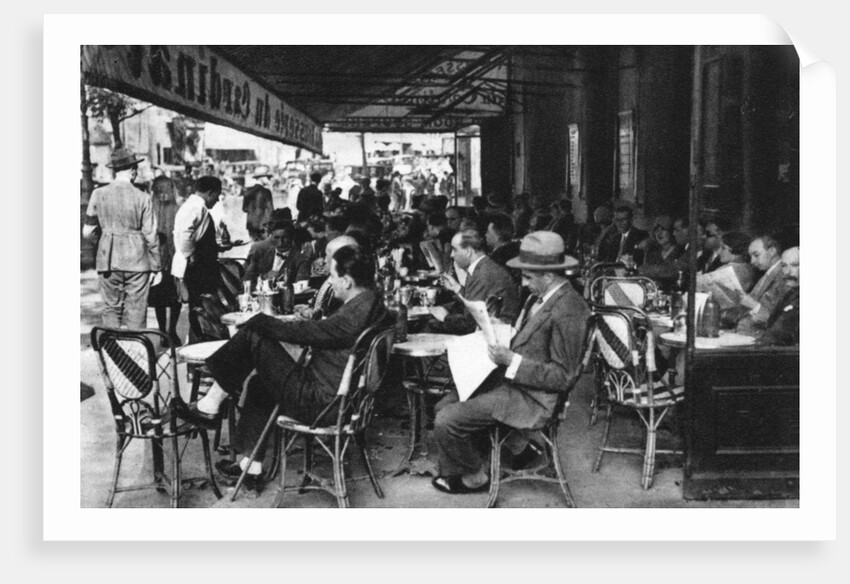 People at a pavement cafe, Paris by Ernest Flammarion