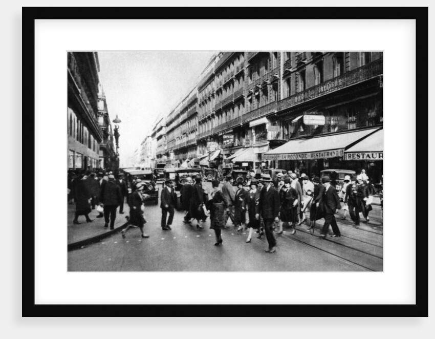 Rue Lafayette at shopping time, Paris by Ernest Flammarion