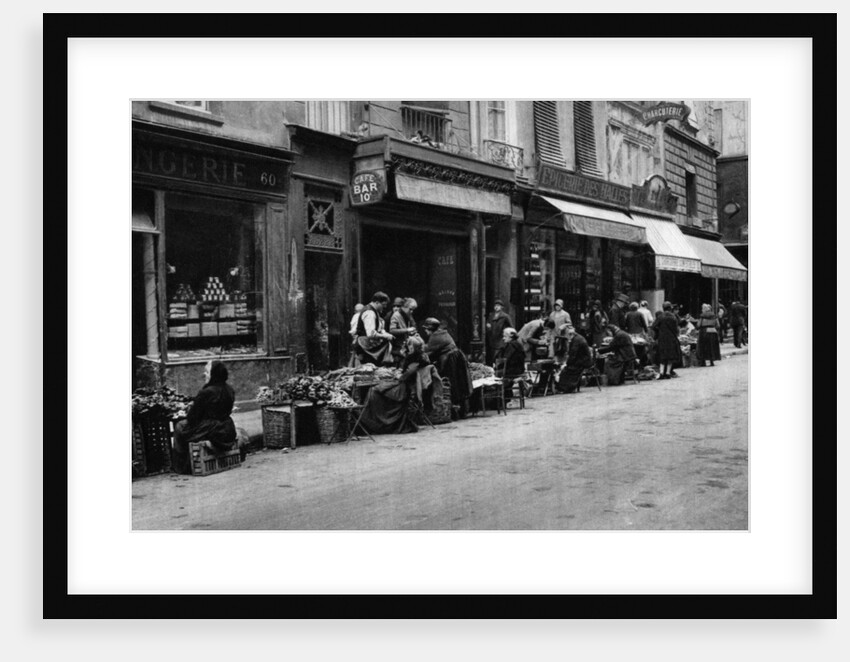 Vegetable sellers in the Central Market quarter, Paris by Ernest Flammarion