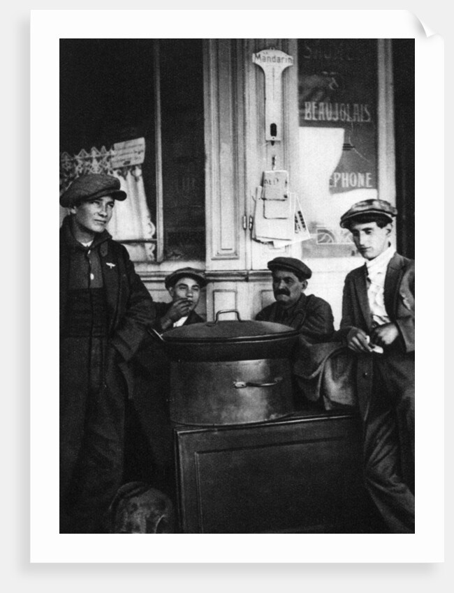 Street sellers of roasted chestnuts, Paris by Ernest Flammarion